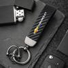 Car Keychain Carbon Fiber Leather Auto Key Ring Pendant For Chevrolet Cruze Onix Bolt Captiva Sail Aveo Spark Tahoe Tracker Z71