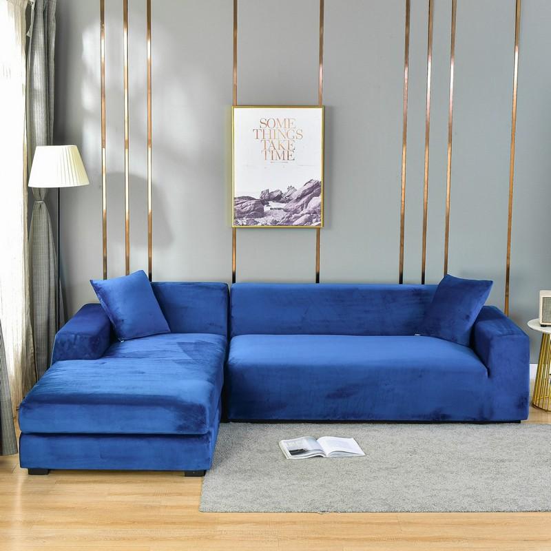Thickened Silver Fox Velvet Sofa Cover, High-elasticity All-inclusive Sofa Cushion Cover, Ultra-soft Full-cover Sofa Cover