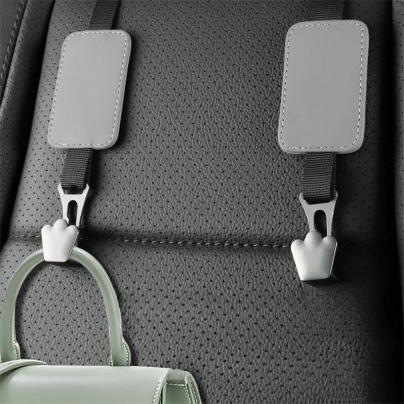 Five Color Car Seat Backrest Hook, Multifunctional Hidden Car Pendant Creative Napa Pattern Car Seat Storage Hook Firmly Secured