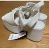 WEGO Sandals Heel Shoes White Thick Sole