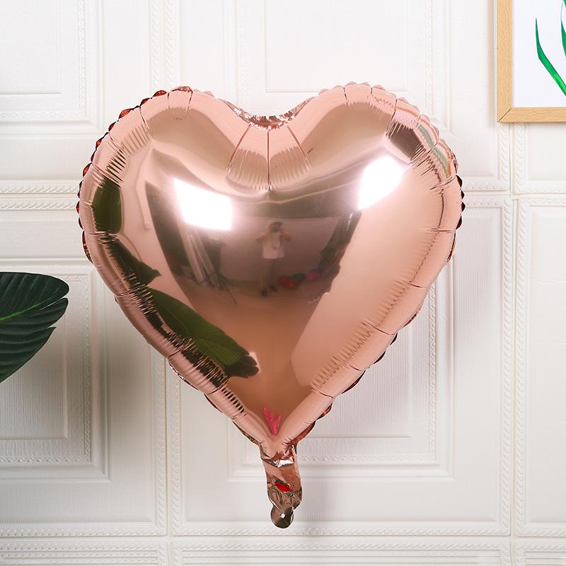 5-50pcs 18inch Solid Color Love Heart Aluminum Foil Balloon Birthday Party Valentine's Day Wedding Decor Baby Shower Supplies 5