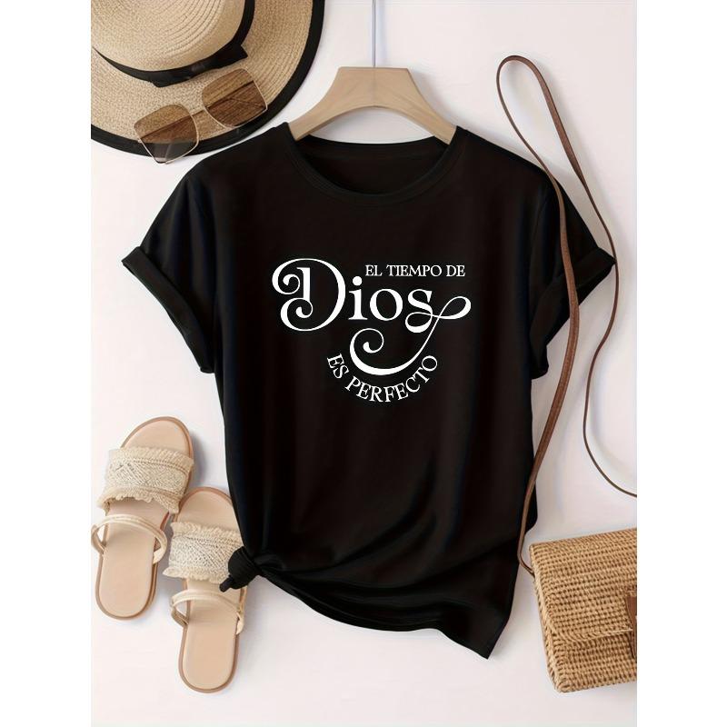 European Size Women'S Spanish Bible Verse T-Shirt - "El Tiempo De Dios Es Perfecto" (The Time of God Is Perfect) - Soft Religious