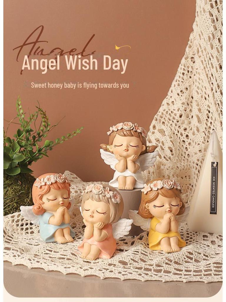 Creative Hani Little Angel Resin Ornaments - Desktop Decorations for Home or Gift