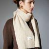 Women Knitted Solid Color Scarf Soft Warm Thick Knit Neck Wrap Classic Plain Scarves for Autumn Winter Coat Matching Daily Wear