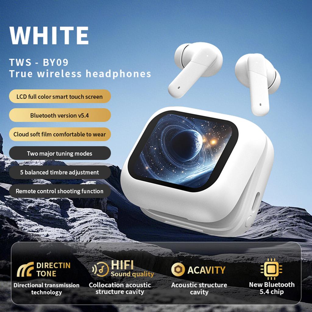 Full Color TouchScreen ANC Noise Canceling Headphones 134 Language Translation Headphones In-Ear Wireless Bluetooth Noise Canceling Headphones
