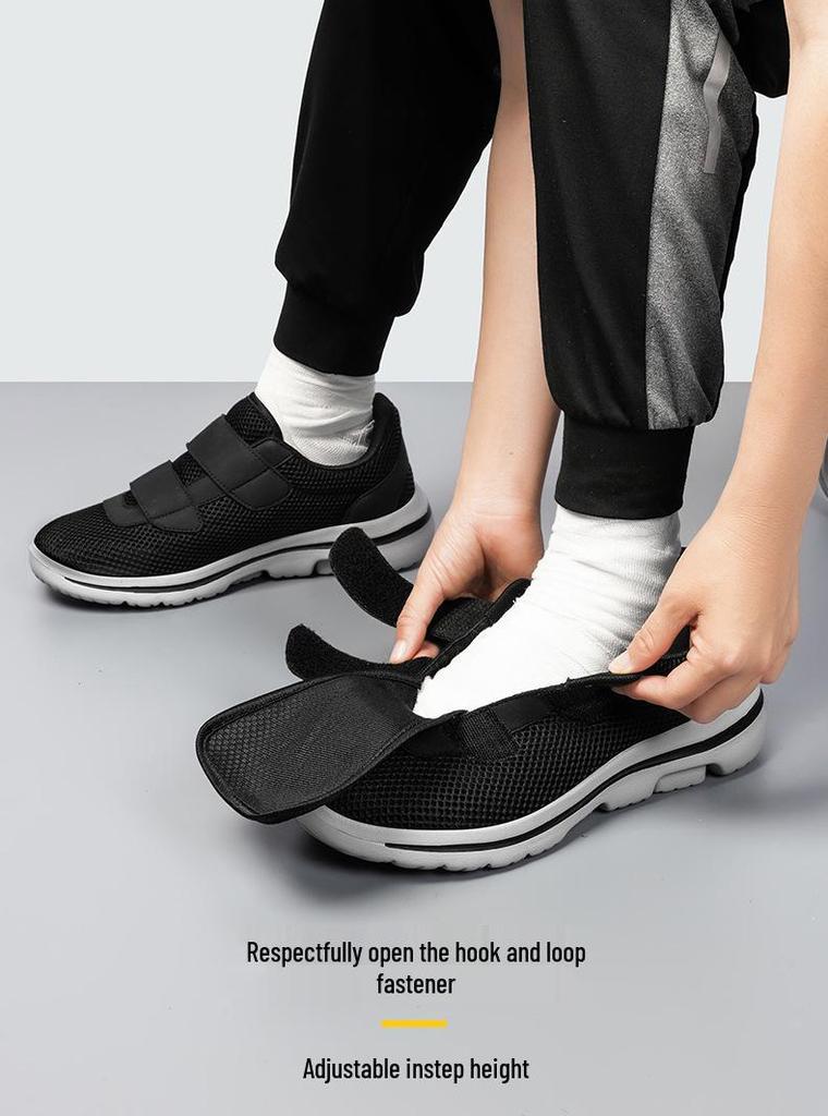 Breathable Wide Women's Shoes for Middle-Aged and Elderly with Diabetic, Swollen, Edema, and Hallux Valgus Feet