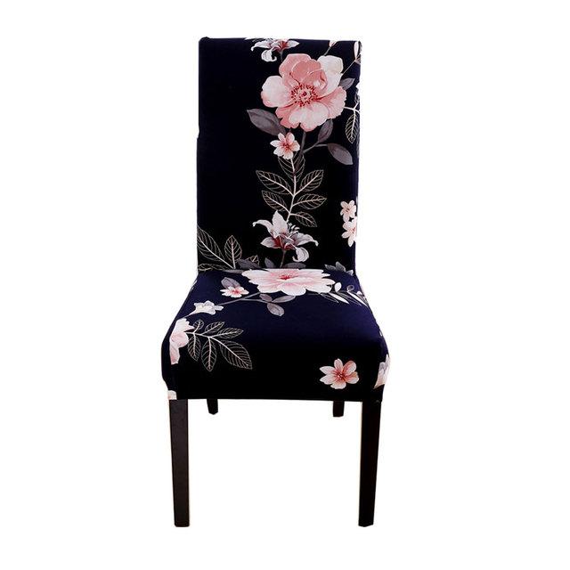 Spandex Chair Cover Stretch Home Dining Elastic Floral Print Chair Covers Multifunctional Spandex Elastic Cloth Universal Size