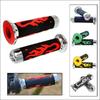 22/24mm Evrensel motosiklet gidonu Renkli İskelet Kauçuk Kolu Kavrama Scooter Gidon Harley Honda Yamaha Suzuki