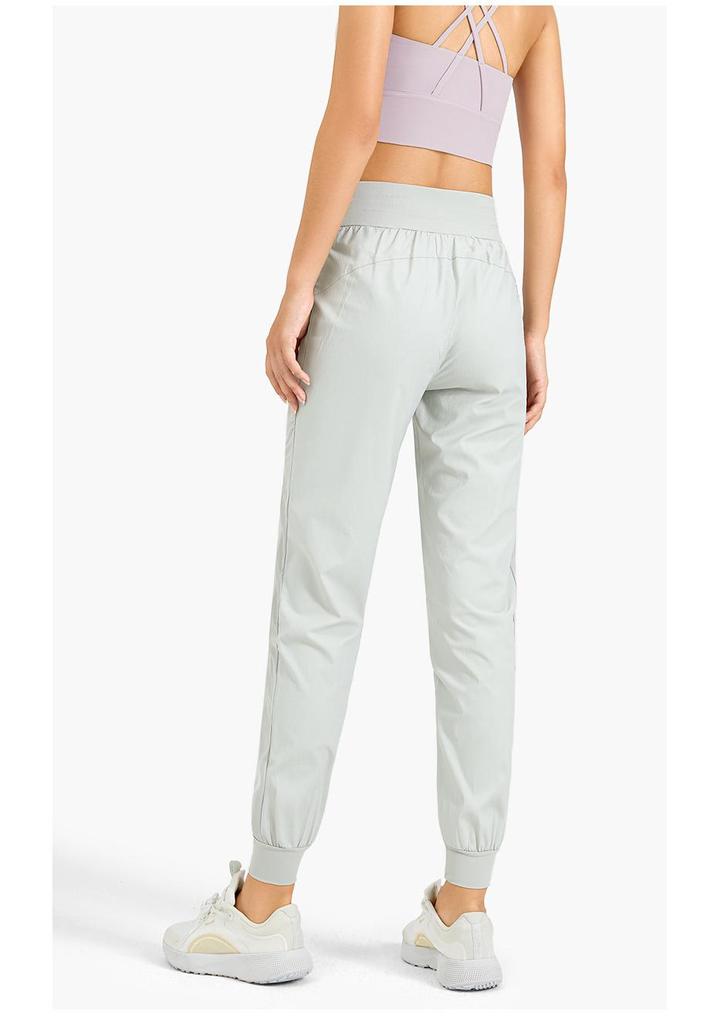 Women's Body Shaping Casual Running Pants with Drawstring Pockets - Breathable Yoga Fitness Trousers