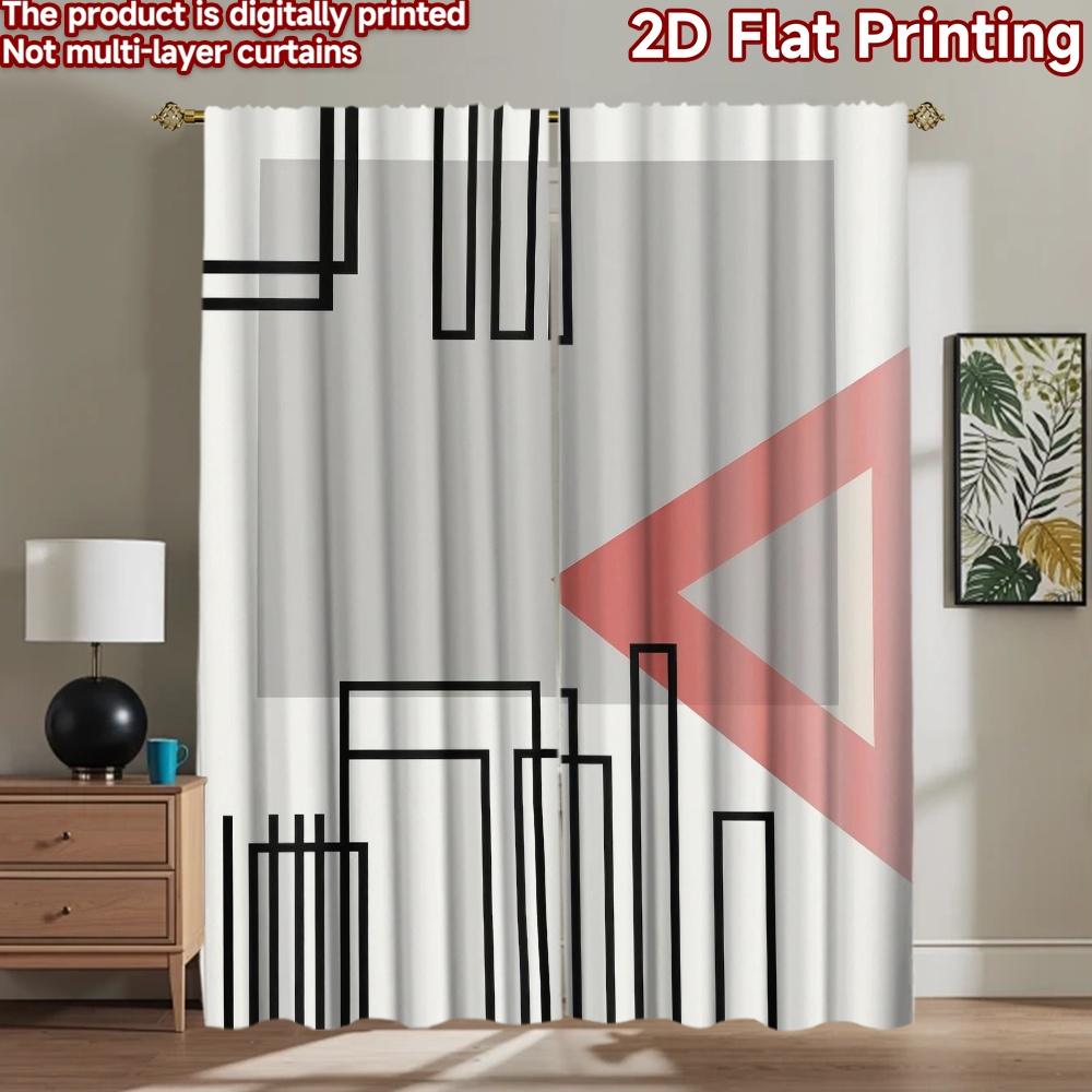 2D flat Photography Backdrop Popular Party Backdrop Geometric Shapes and Lines 100% Polyester Holiday Decorations for