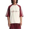 adidas Originals Striped Logo Oversized Short Sleeve T-Shirt Men Tops Off-White JV7600