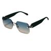 JYL TS Women's Rimless Square - Snake-Head Diamond-Cut Unique Shades WF-5G301