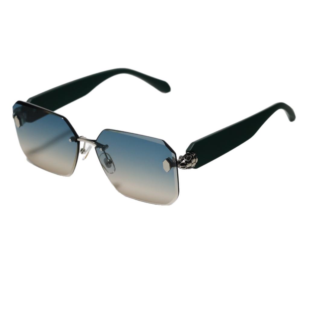 JYL TS Women's Rimless Square - Snake-Head Diamond-Cut Unique Shades WF-5G301