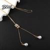 Extended Chain Necklace Adjustable Long Pendant with Extender Minimalist Alloy
