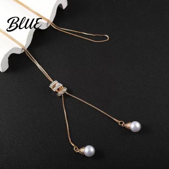 Extended Chain Necklace Adjustable Long Pendant with Extender Minimalist Alloy