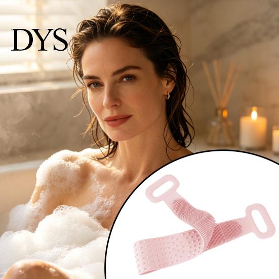 Heavy Duty Back Washer for Shower Silicone Scrubber with Dual Handles, Double Sided Exfoliating Bath Towel, Ergonomic Body Brush Handles Skin Care And