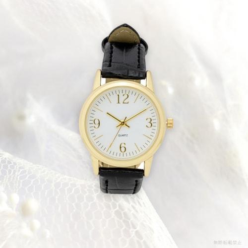 Fieldwork Women's Analog Watch with Black Leather Strap and Small Mylar Finish (PP012-2)