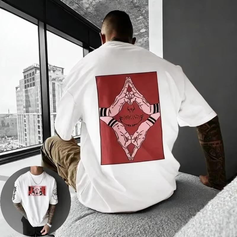 2026 Ryomen Sukuna Jujutsu Kaisen Herrenbekleidung Harajuku Sommer Vintage T-Shirt Damen Streetwear Lässiges Kurzarm-T-Shirt