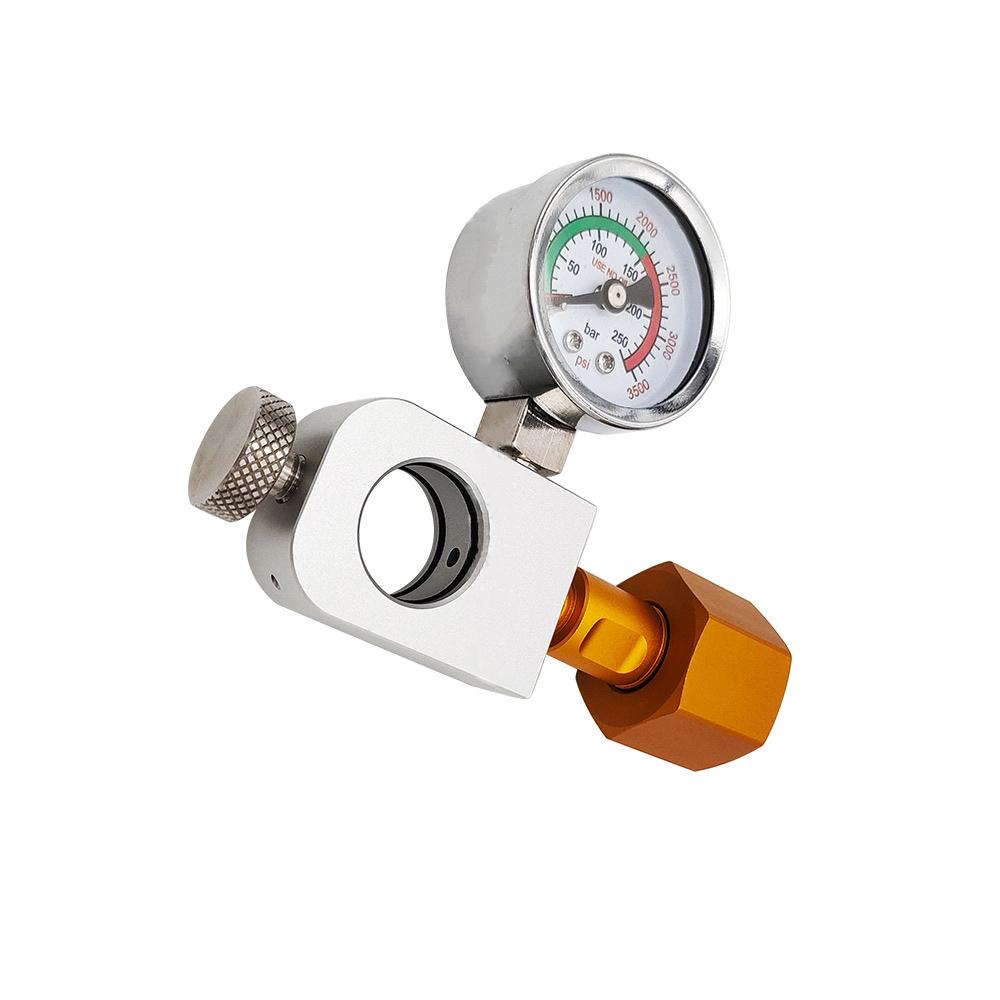CGA320 Quick Connect Adaptor Refill Station with Pressure Gauge for Sodastream Art Terra Cylinder