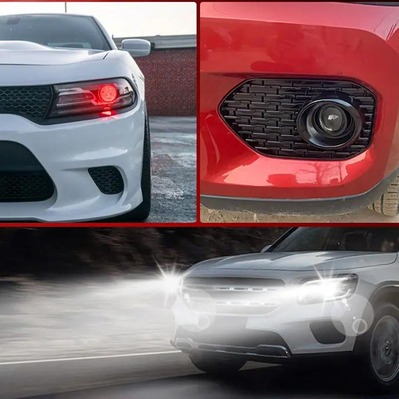 3rd Gen LED High Beam Bulb: Round, High Brightness, Long Distance, Lens-Focused Car Light for DIY Headlight Modification