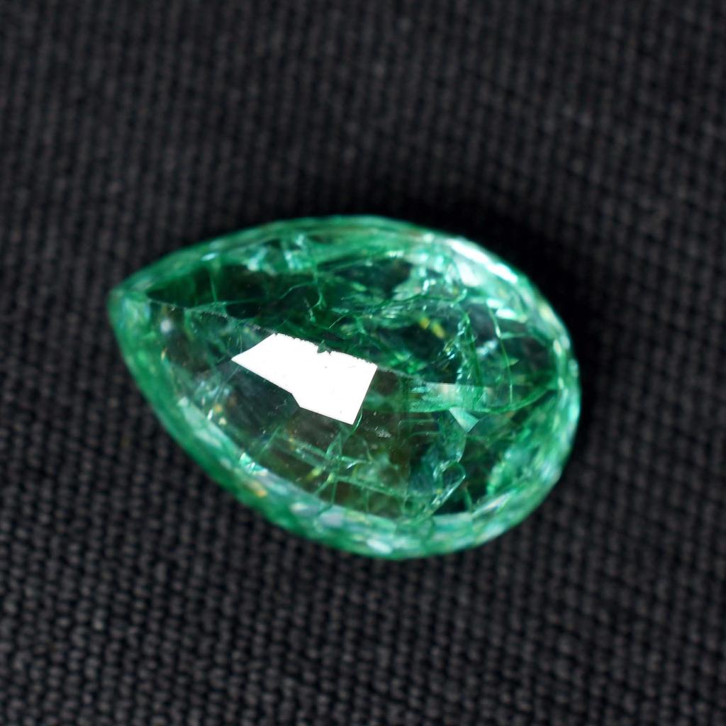 CERTIFIED Natural Most Expensive 5.00 Ct Loose Green Emerald Pear Cut Gemstone