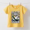 Demon Slayer Sanemi Anime Print Cotton T Shirts for Boys Girls Summer Casual Short Sleeve Tops Kids Daily Wear