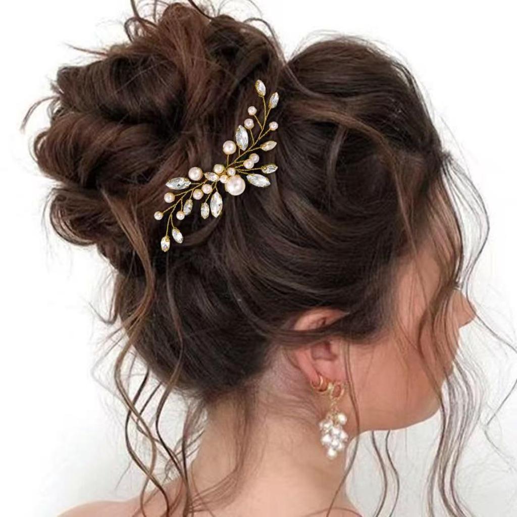 European & American Pearl Bridal Updo Hairpins – White U-shaped Wedding Accessories
