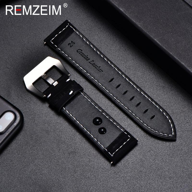 18mm 20mm 22mm 24mm Matte Leather Watchband Men Women Strap Luxury Brand Red Blue Green Watch Band Accessories