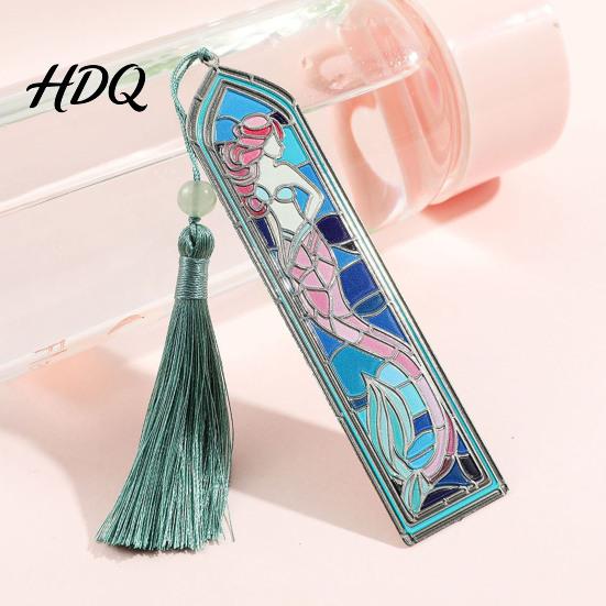 Decorative Page Marker Stained Glass Art Metal Bookmark Book with Classical Style