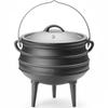 Marmite en fonte pot de chasse pour le feu de camp pour soupes ragoûts sr. 245 x 280 mm 6 l