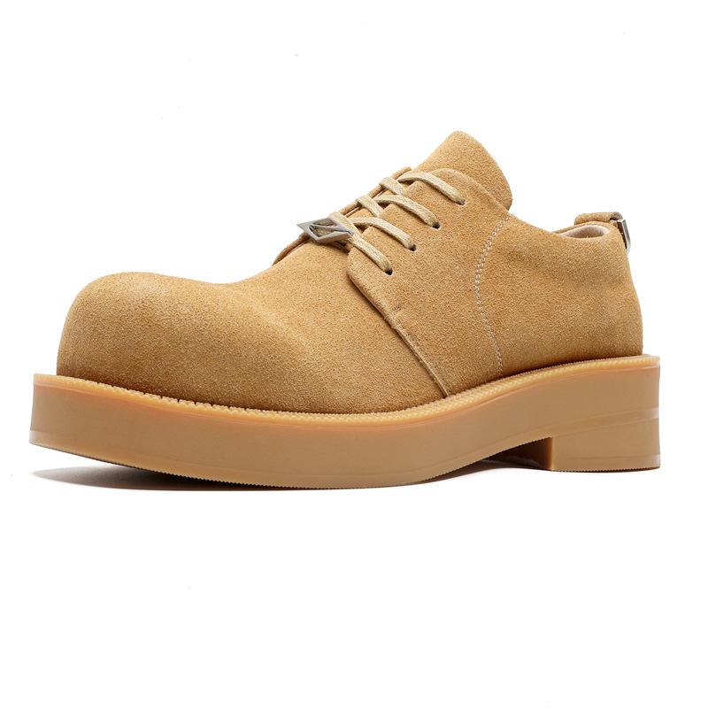 2024 new rhubarb leather shoes Japanese Mickey Derby shoes men's casual tooling trend single shoes 57321-J