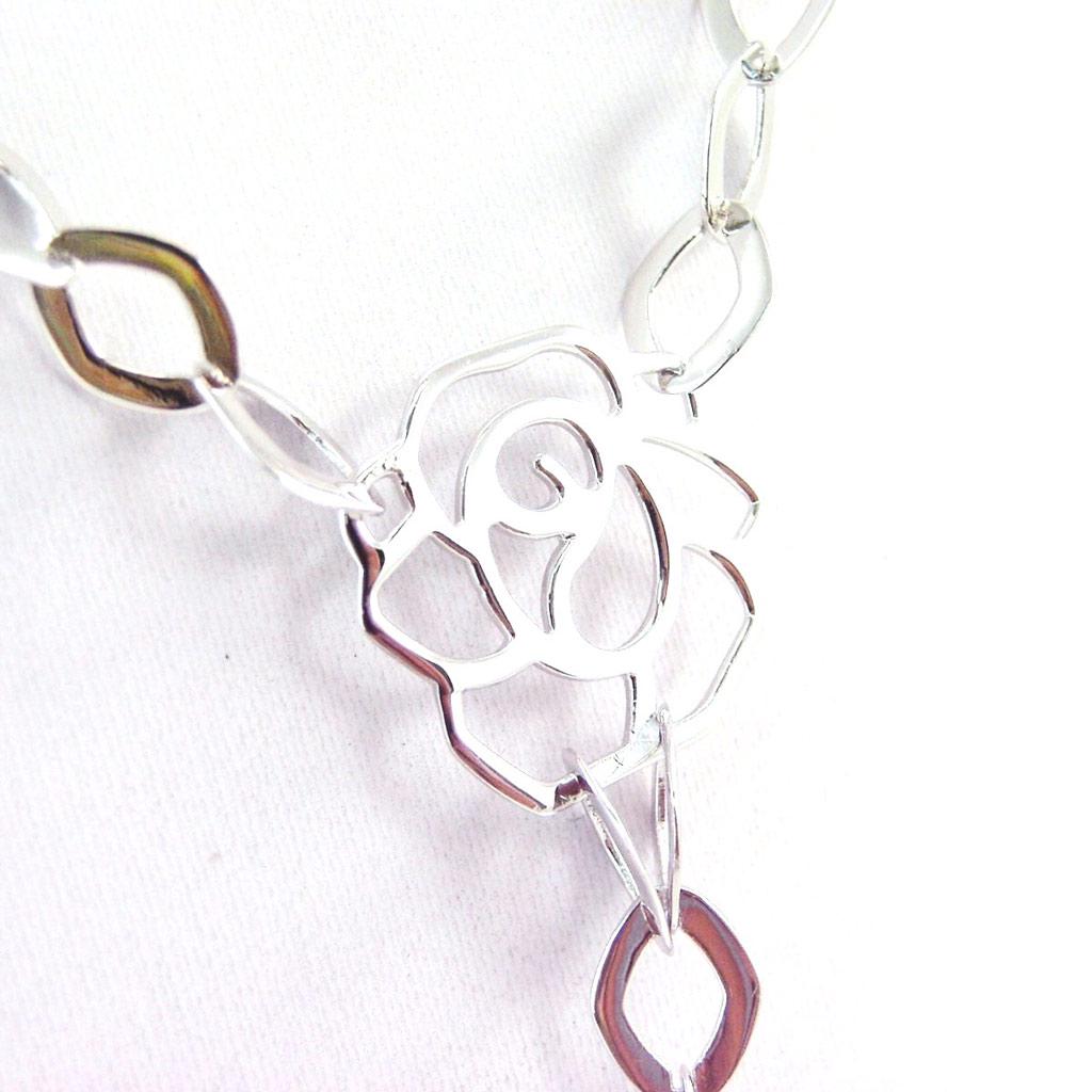 Les Trésors De Lily [G5639] - Silver Necklace 'Choreography'