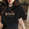 European pure cotton short-sleeved t-shirt women's spring and summer new loose and thin round neck ins trendy inner bottom top