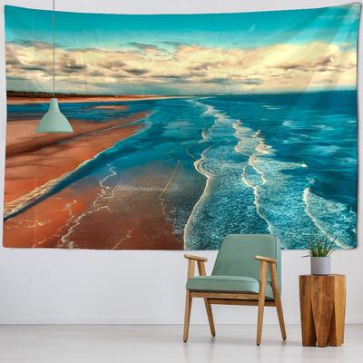 Sea View Tapestry Wall Hanging Bohemian Home Decoration Polyester Fabric Used For Living Room, Bedroom, Dormitory, Fast Shipping