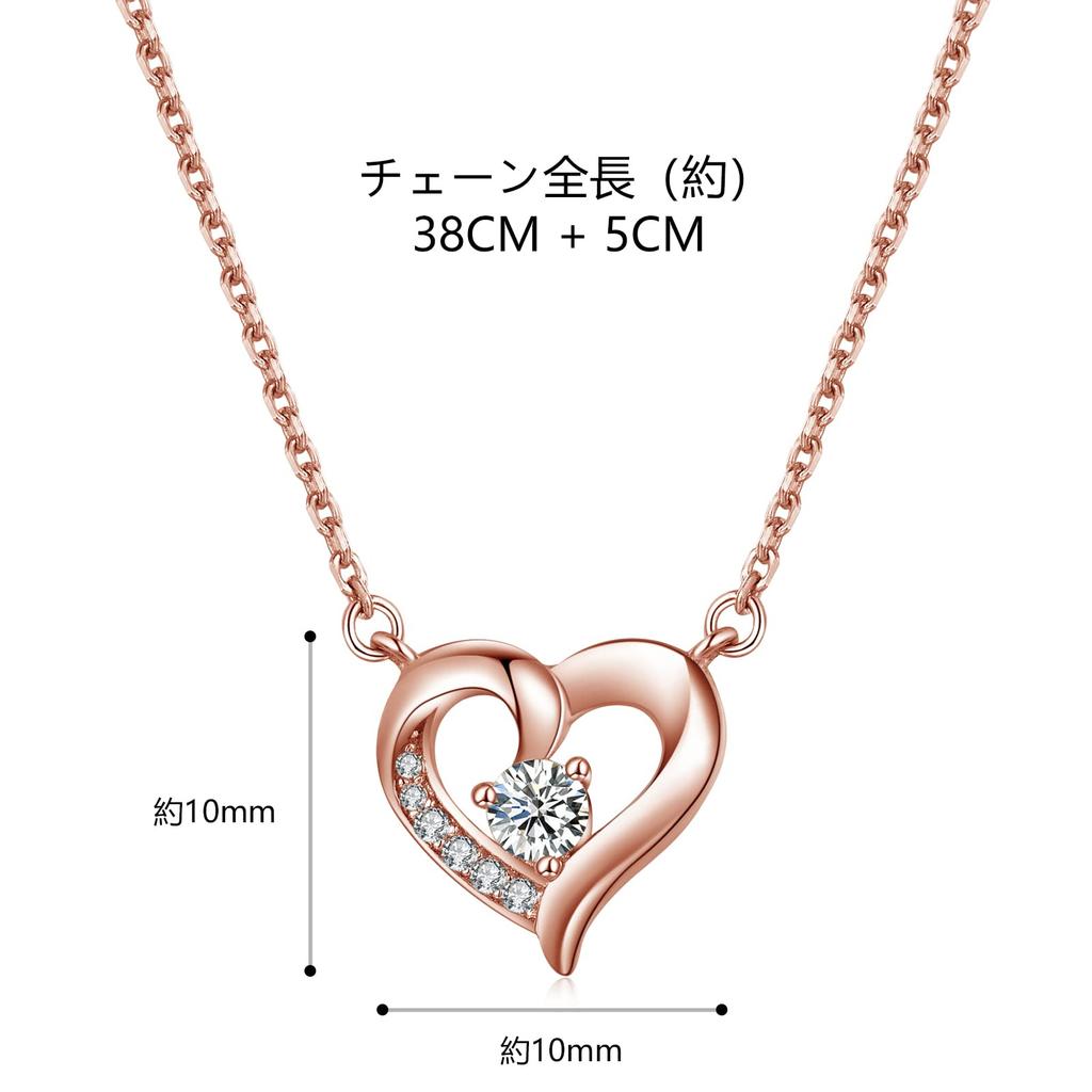 Herzkette für Silbernes Herz Rosa Schuleintritt Pendeln [FH.bird] Frauen, Beliebt, Schlicht, "Warmes Herz", 925, Hypoallergen, Zirkonia, Anhänger,