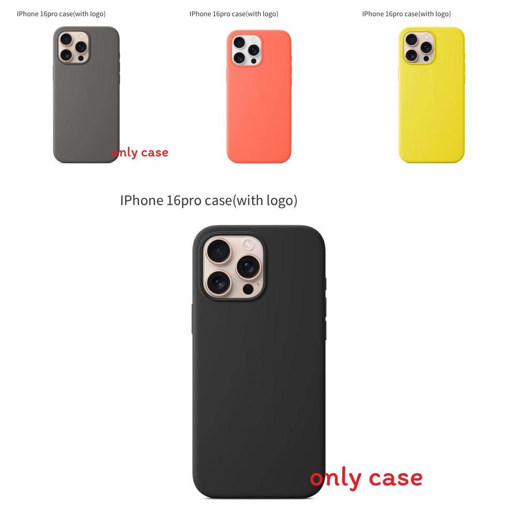 For Iphone16 Pro Solid Color Magnetic Silicone Phone Protective Case With Logo For Enhanced Protection