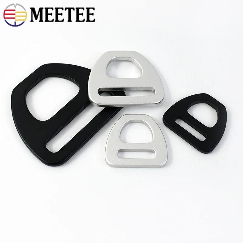 5/10Pcs Meetee 15-38mm Metal Buckle Bag Strap Adjust Buckles Webbing Belt Connector Clasp Pet Collar Hook Hardware Accessories