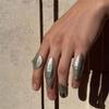 2026 New Artistic Irregular Texture Knuckle Ring Set Silver Hip-Hop Style Niche Full Finger Rings for Men And Women
