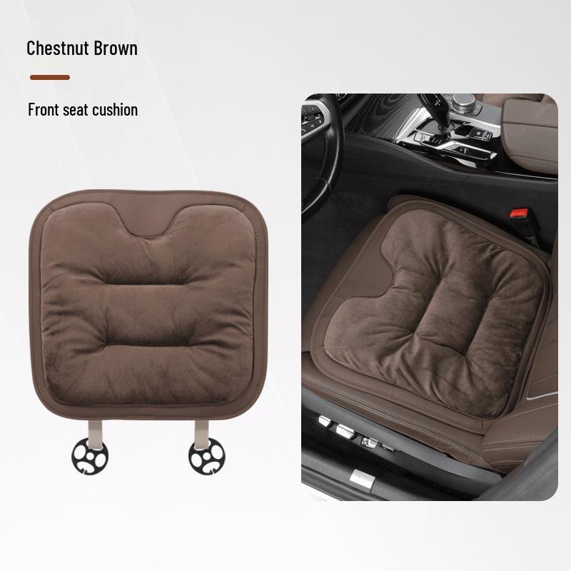 Winter Flannel Car Seat Cushions - Thick, Warm, Front & Rear Options