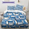 Hertha BSC Custom Name Pattern Bedding,Quilt Set Quilt Cover Pillowcase Home Birthday Gift(1 * Duvet Cover + 2 * Pillowcase, Without Core)