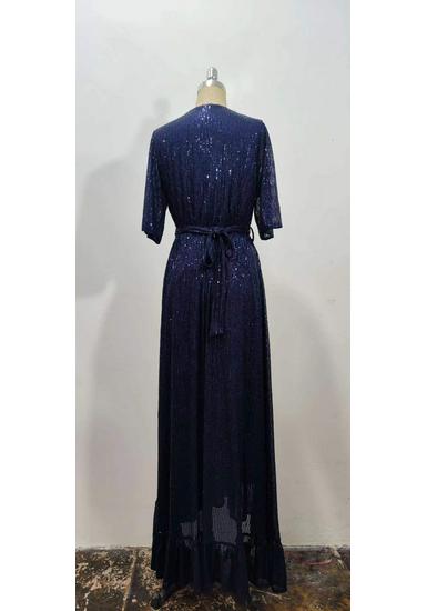 Elegante Europese Pailletten Avondjurk met Elastische Taille voor Dames