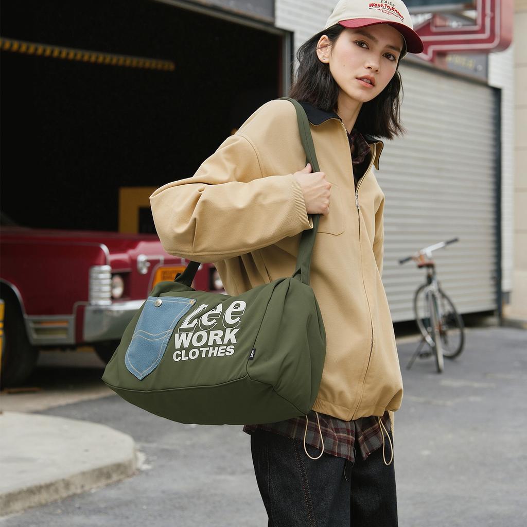 New Lee Fabric Crossbody Bag Regular Unisex Army Green/Black/Sand Stone/Coix Seed LE240130M-1