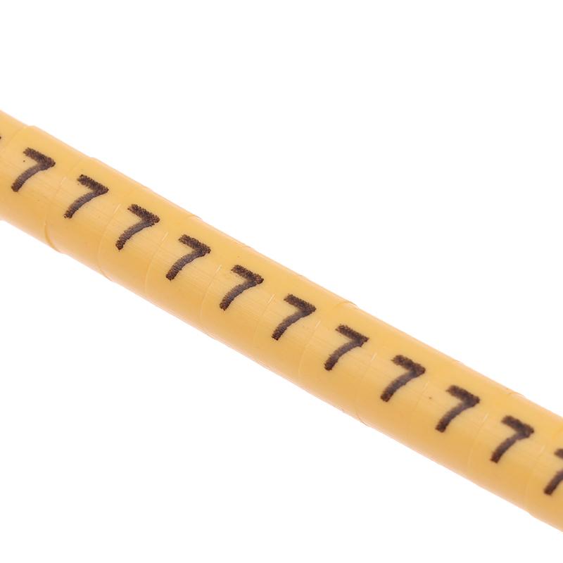 500 ks Žluté Kabelové Značky Ec-0,5 1 1,5 2,5 Mm² Pro Průměr Vodiče Trubičky Trubičky na Vodiče Číslované Trubičky