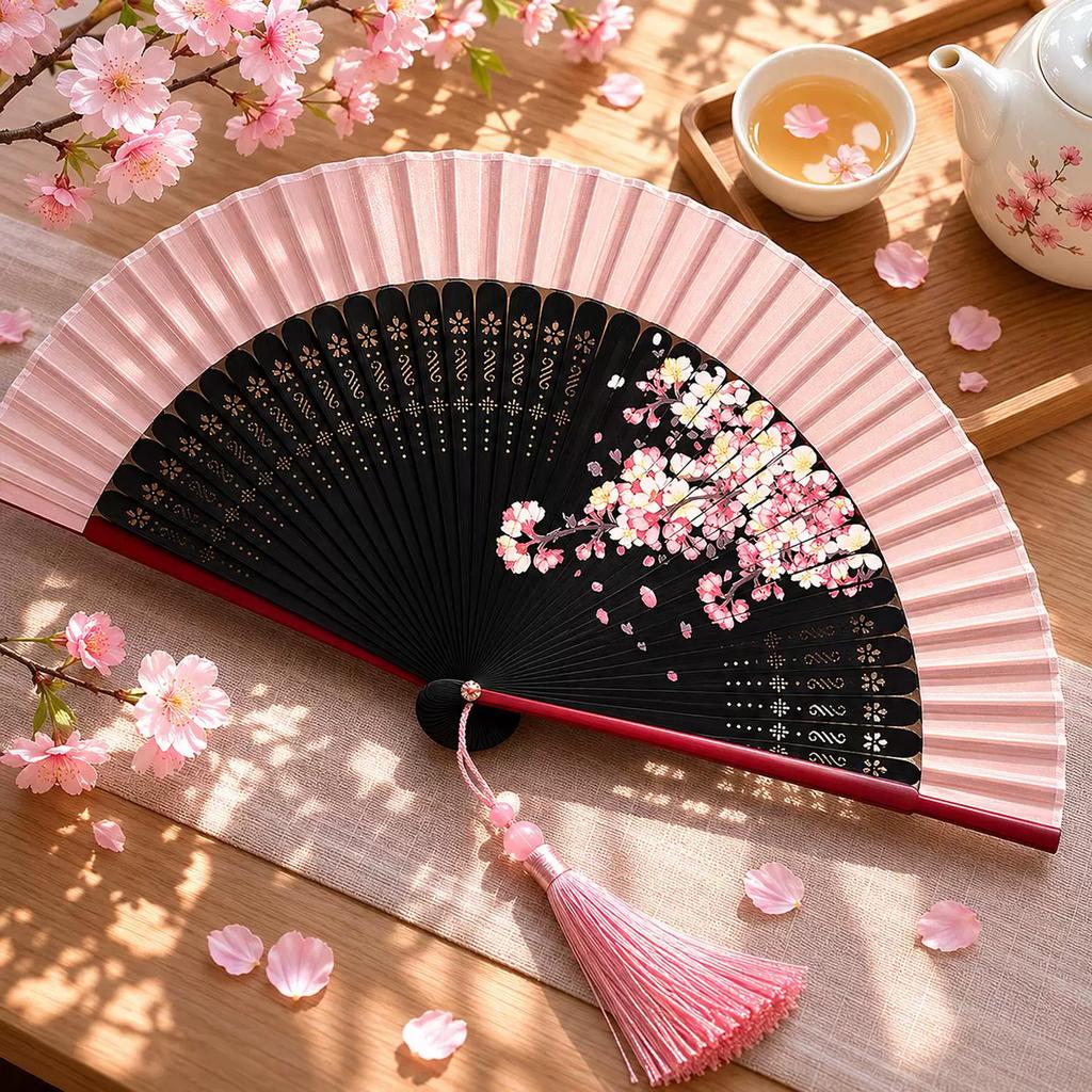 New Style Ancient-Style Fan for Girls with Good Looks, Foldable and Portable for Ladies, Exquisite and Compact, Suitable for Performance with a Qipao
