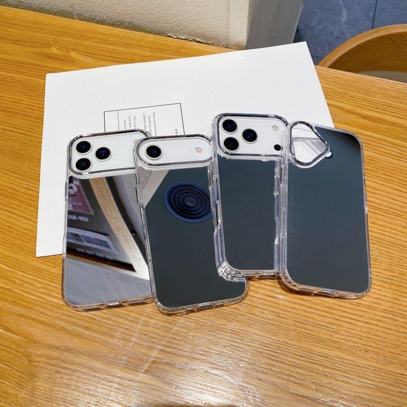 IPhone 17 Pro Max Spiegel Handyhülle: Sturzsicher, Weich, Schminkspiegel mit 16 großen Löchern