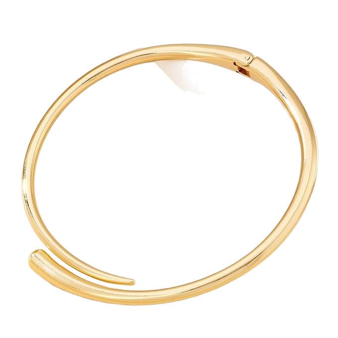 European-American Geometric Metal Glossy Spring Choker Bracelet - Women's Punk Minimalist Necklace