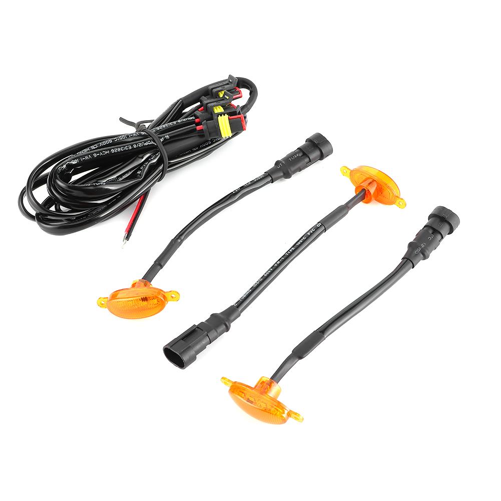 3Pcs Auto Grille LED Lights Front Bumper Cover Lamp Fit for Ford F150 F250 Raptor 2014‑2017