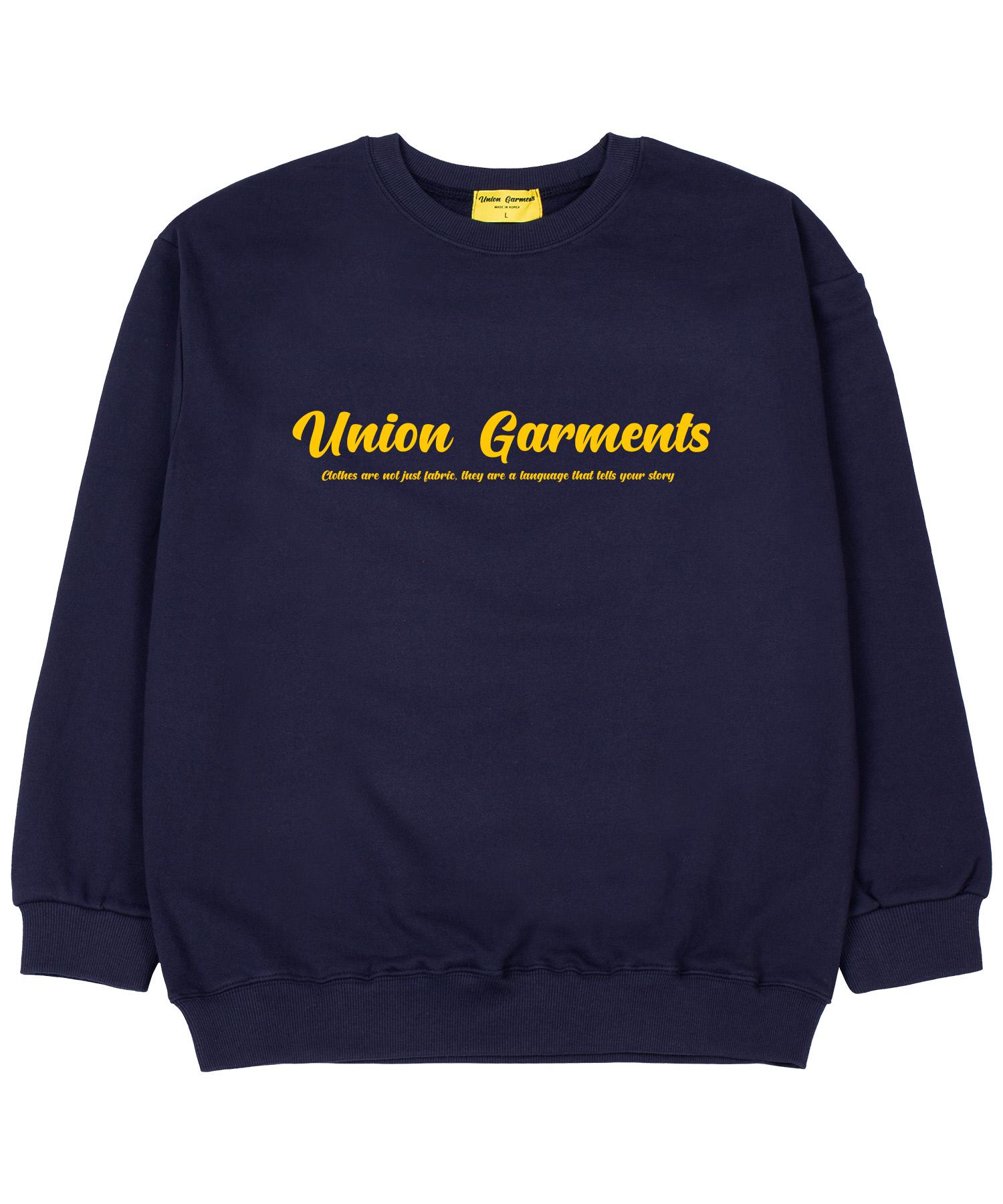 Union Garments Логотип Толстовка Оверсайз из French Terry Темно-синий Xl