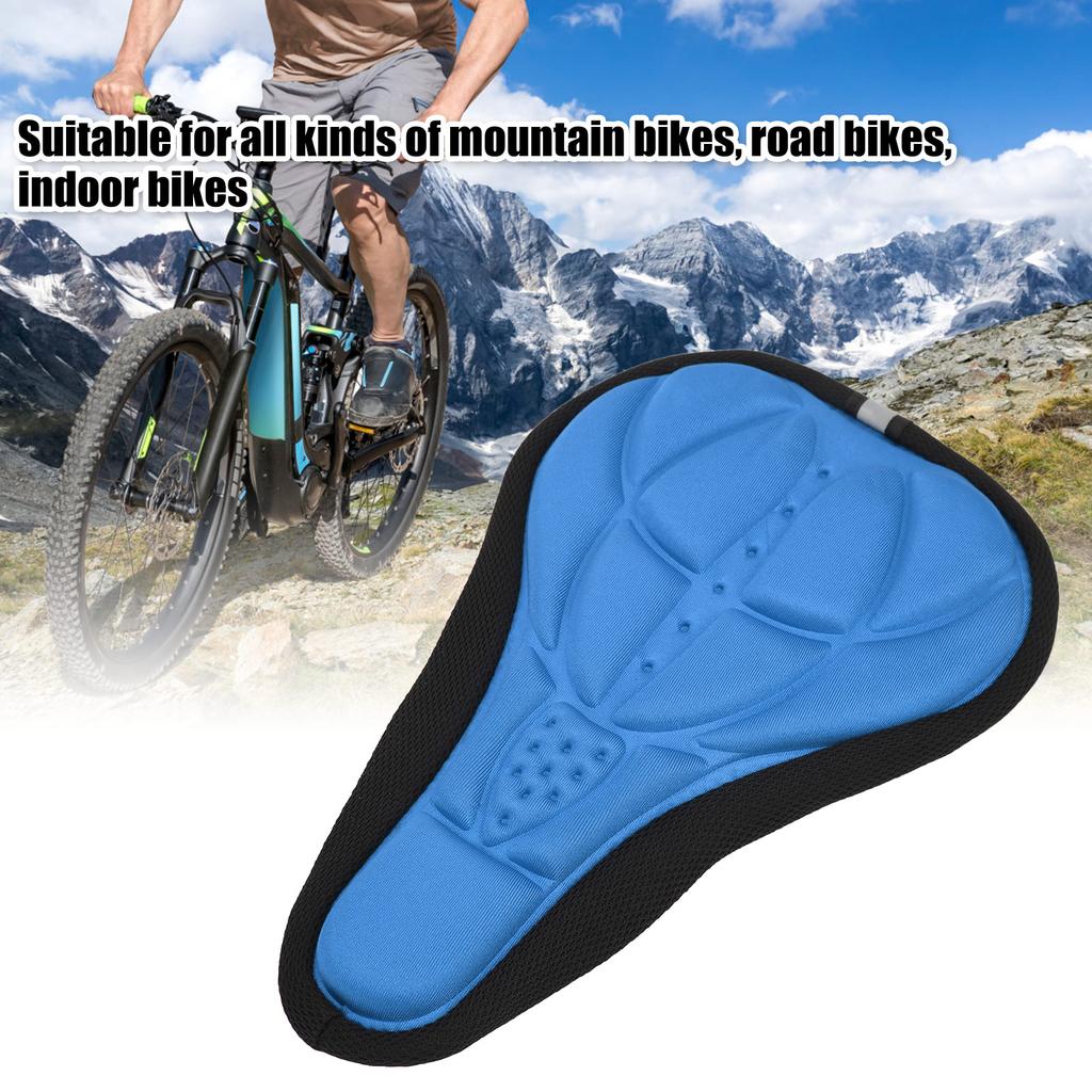 Bike Seat Cover Soft Breathable   Sponge Easy Installation Comfortable Concavo Convex Design Bike Seat Cushion