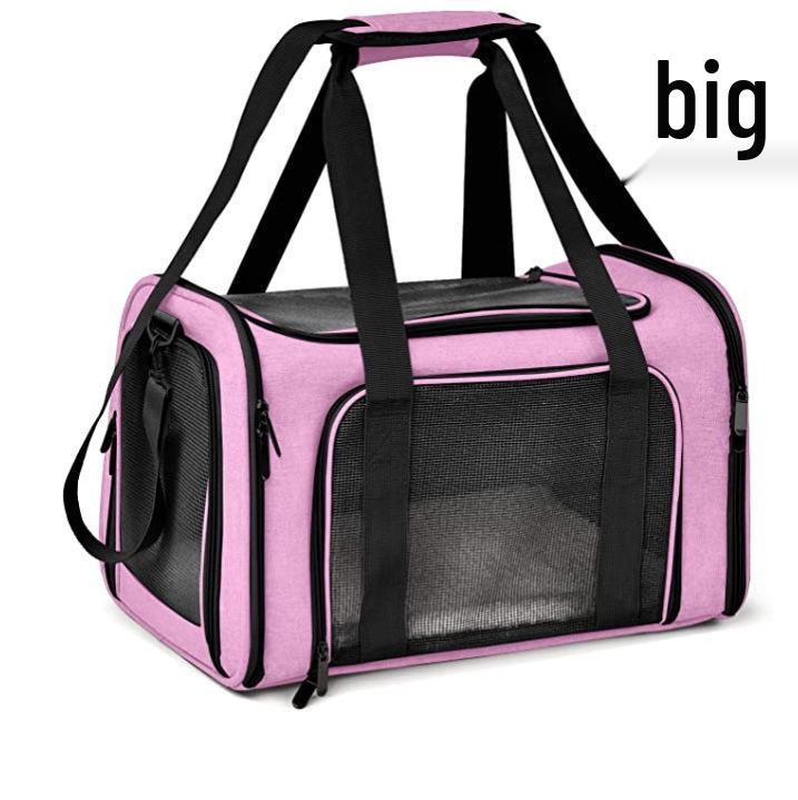 Foldable Large Capacity Pet Travel Crossbody Bag for Cats and Dogs